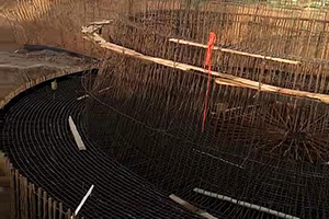济宁砼烟囱新建施工现场